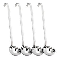(4 pcs) Louche à sauce - Ø 80mm - Longueur : 320mm - Acier inoxydable