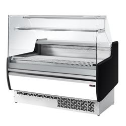 Banco gastronomia professionale - 1310x953mm - Ventilata - 144 L - Vetro dritto - Pannello frontale Bianco - con 1 ripiani