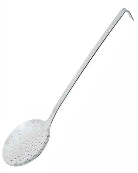Écumoire inox - Ø 101mm - Longueur du manche : 320mm - Acier inoxydable - ronde