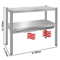 Mostek cieplny PREMIUM - 800x370mm - z 2 piętrami - wysokość: 725mm
