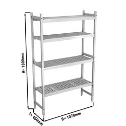 Étagère de base en aluminium - 1070 x 1800 mm - Capacité de charge : 600 kg