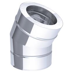 Stainless Steel Twin-Wall 30° Flue Elbow - Inner Ø 250 mm - Outer Ø 300 mm