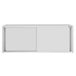 Pensile in acciaio inox ECO - 2000x400mm - con porta scorrevole - altezza 650mm	