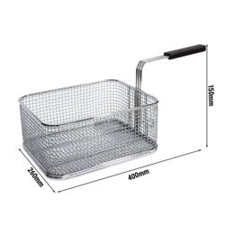 Frituurmand - 22 liter - 260x400x150mm - RVS - met hittebestendige handgreep - passend voor GFB499T-20 & GFB899T-20+20