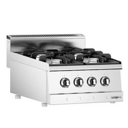 Fogão a gás de mesa - 24,0kW - 4 queimadores - com queimadores de alto rendimento