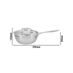 DEMEYERE | Industry 5 Conical Sauté Pan with Lid – Ø200 mm – 18/10 Stainless Steel – Induction Ready