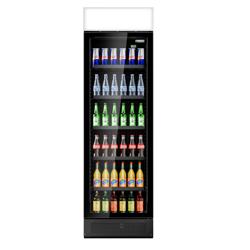 Drankenkoelkast - 595mm - 145L - met 1 glasdeur & lichtbak & LED-interieurverlichting - zwart