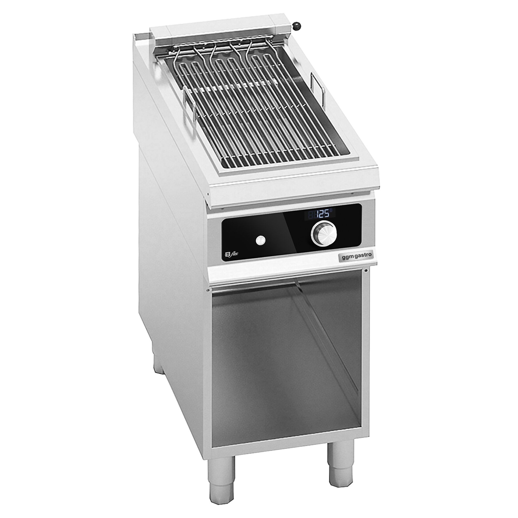 Gril électrique professionnel - 5,4kW - sur pied - P900mm - commande numérique Bflex - incl. soubassement ouvert