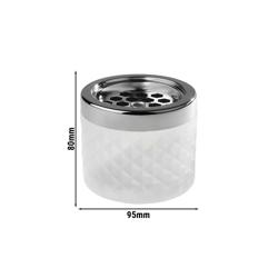 (6 stuks) Asbak - windvrij - Ø95mm - glas - met bajonetsluiting