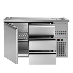 Barkoelkast PREMIUM PLUS - 1550x700mm - 1 deur & 3 laden