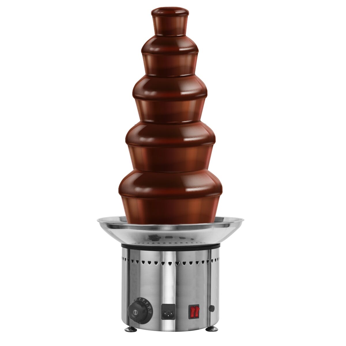 Fontaine à chocolat PROFESSIONNELLE - Inox - 5 étages - Capacité 6kg - Hauteur 700mm - 280W
