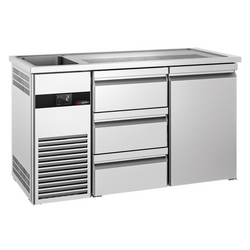 Pivski štand PREMIUM - 1550x700 mm - 1 vrata & 3 ladice 