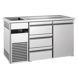 Barkoelkast PREMIUM - 1550x700mm - 1 deur & 3 laden