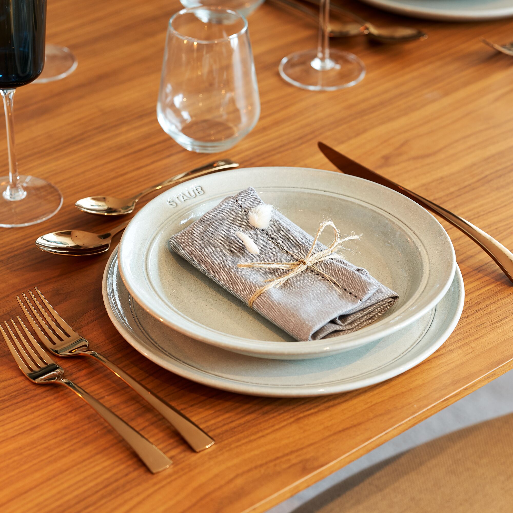 STAUB | DINING LINE - Assiette plate - Ø 260 mm - Céramique - Truffe blanche