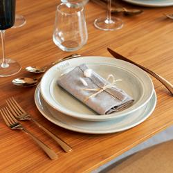 STAUB | Dining Line Ceramic Flat Dinner Plate – Ø 26 cm - White Truffle