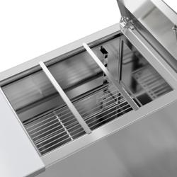 Saladette PREMIUM - 450mm - 1 deur - met ingang voor 1x GN 1/1 & RVS deksel