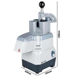 Robot tăiere legume / Mașină de tăiat legume - 735 W - incl. 4 discuri de tăiere / răzuire - capac rabatabil - oțel inoxidabil