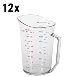 (12 Pièces) CAMBRO | CAMWEAR® - Verre doseur en polycarbonate avec graduation - 2 litres - Transparent