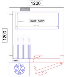 Commercial Modular Walk‑In Cold Room PREMIUM - 1200×1200 mm - 1.8 m³ - 80 mm insulation