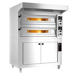 Horno para pizza - 6 + 6x33 cm- incluye campana y gabinete de fermentación