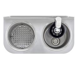 spoeldouche voor ijsscheppen 312x161x210mm - met geïntegreerde terugstroombeveiliging - incl. zeefplaat - incl. zeefinzet