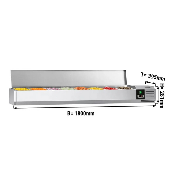 Хладилна витрина PREMIUM 1.8 mx 0.4 m - за 8x 1/3 GN контейнери