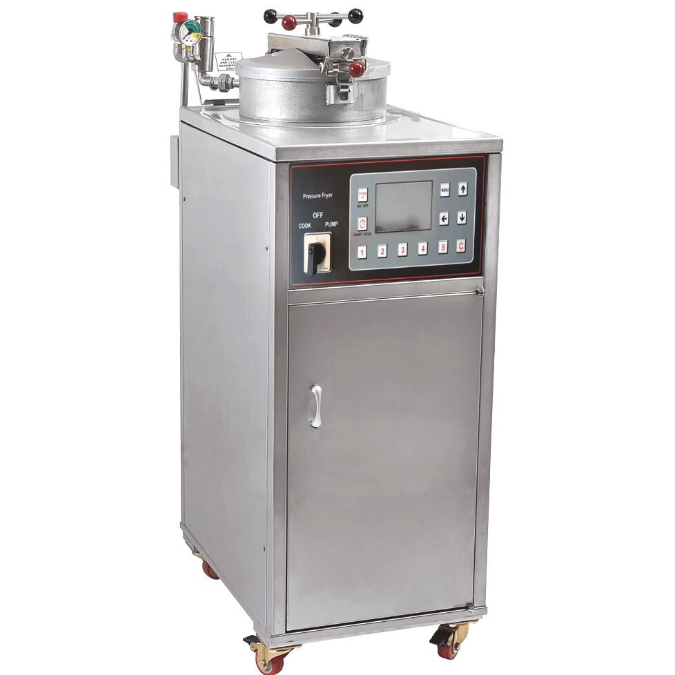 Friteuse à pression électrique professionnelle - 33L - 4kW - Commande électronique - Digital - avec filtrage automatique de l’huile