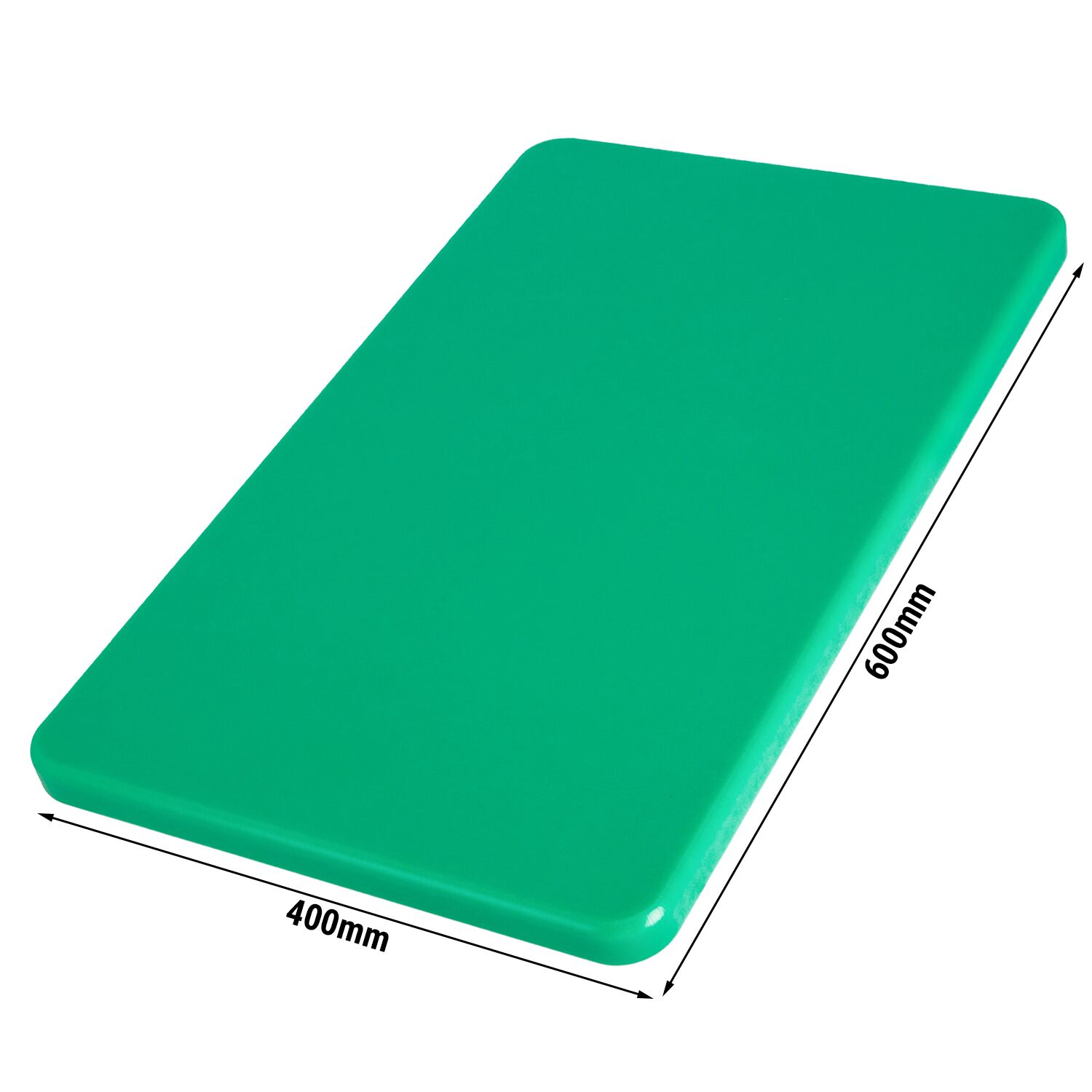 Planche à découper - 600x400mm - Épaisseur: 20mm - Conforme HACCP - PEHD 500 - Vert