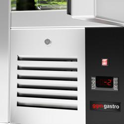 Saladette réfrigérée PREMIUM - 450mm - 102L - 1 porte - avec découpe pour 1x GN 1/1 & Couvercle inox