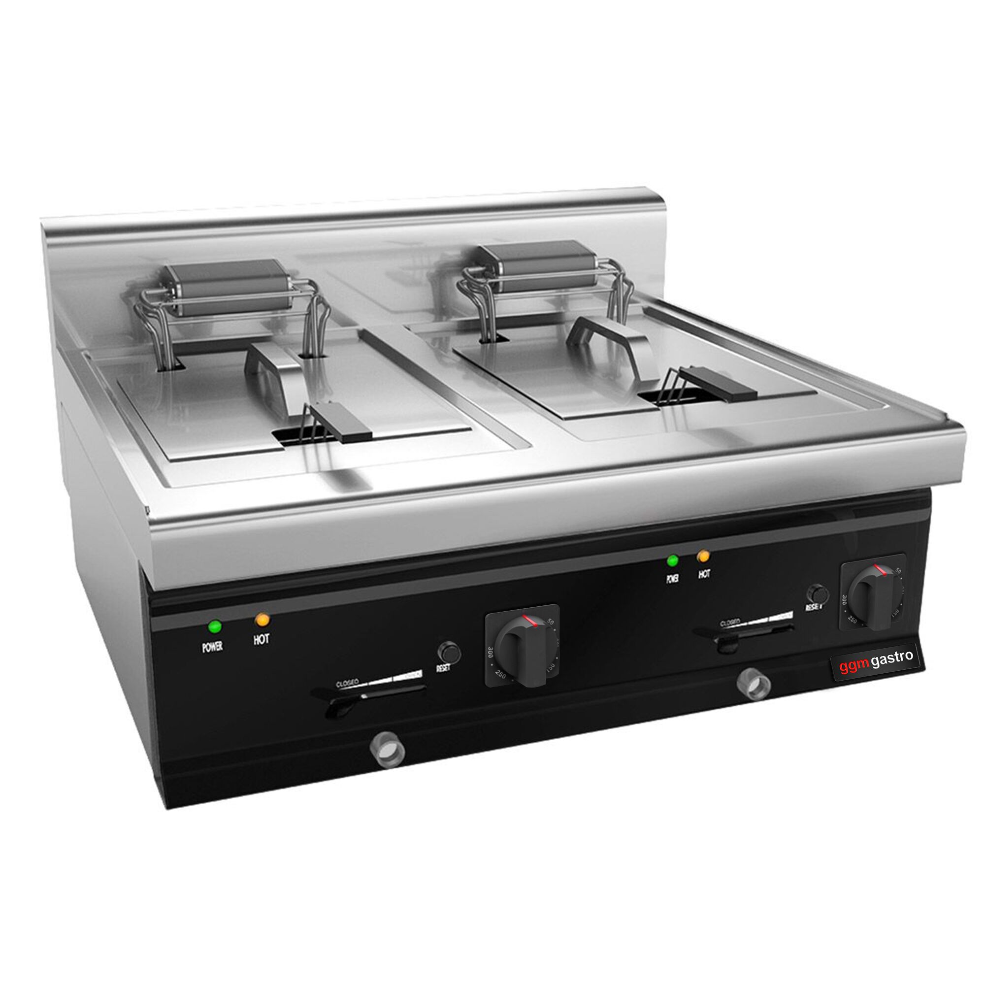 Elektrikli Çift Fritöz - 10 + 10 Litre- 18 kW