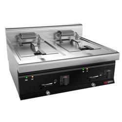 Sähköinen kaksinkertainen friteerauskone - 10+10 L - 18 kW	