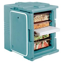 CAMBRO | ULTRA PAN CARRIER® - Insulated Food Carrier – 57 L – 4× GN 1/1 (100 mm) – Slate Blue – Airtight removable seals; Patented door vent