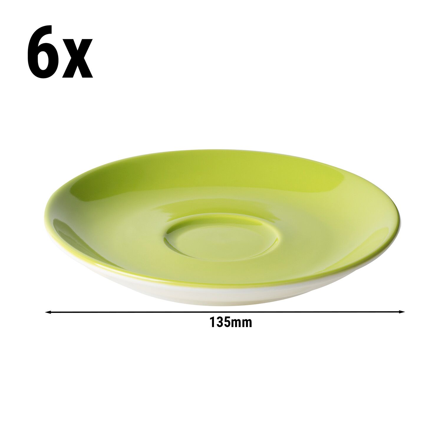 (6 pcs) BART COLOUR CAFE - Soucoupe à café - Ø135mm - Lime