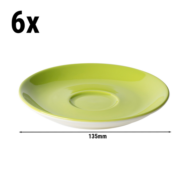 BART COLOUR CAFE - طبق القهوة - بقطر 135 مم - ليموني (قطع x6)