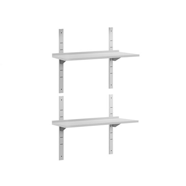Dubbele RVS wandplank ECO - 1200x400mm