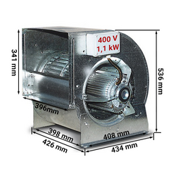 Radialfläkt 7000 m³ / tim - för airboxar