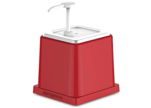 Sausdispenser - polypropyleen - 2L - 210x220x210mm - rood
