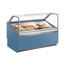 Vitrine à glace IVY – 1606 mm – ventilation par air pulsé – pour 16 bacs de 5 L – Bleu
