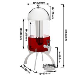 Juice Dispenser - 7 Litres - Stainless steel - incl. drip tray