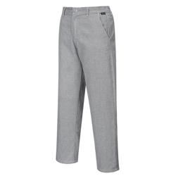 Unisex koksbroek - zwart-wit geruit - Maat: XS