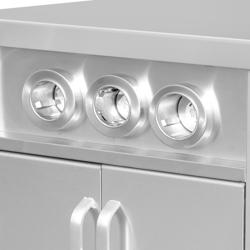 Szafka dolna - do dyspensera napojów, z dozownikami kubków i pojemnikiem na lód - 1200x800mm - stal nierdzewna AISI 304