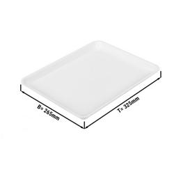 Rechthoekige presentatieplaat - GN 1/2 - 265x325x20mm - Wit