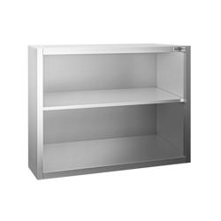 Edelstahl Wandhängeschrank PREMIUM - 800x400mm - ohne Schiebetür - 800mm hoch