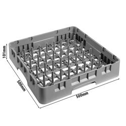 CAMBRO | CAMRACK® - Dorn-/ Tellerspülkorb 1/1 - 5x9 Fächer - 500x500mm - Grau