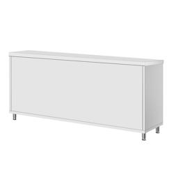 Mesa armario inox Flex ECO - 1800x600mm - con puertas correderas & con estante intermedio