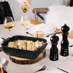 (6 stuks) PEUGEOT | APPOLIA - Keramische ovenschaal - Rechthoekig - Leigrijs - 220mm