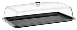 (2 pieces) GN 1/1 Tray with Transparent Lid – 500×325×170 mm - hard plastic grip - tray included