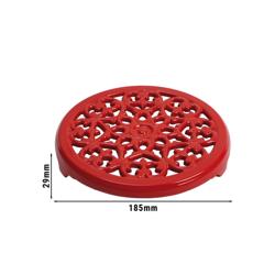 STAUB | SERVING - Topfuntersetzer Lilie - 230mm - Gusseisen - Kirsch-Rot