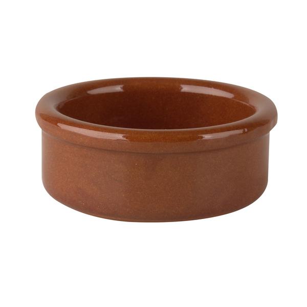 (6 pcs) Tapas Butter Pot CLASSICO - 40ml - Ø 60mm - Height: 25mm - Brown