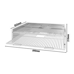 Lisätaso hiiligrilliin - 890x825 mm; 210 mm korkeus - ruostumaton teräs - yhteensopiva: CHOE - sis. 2 ritilää